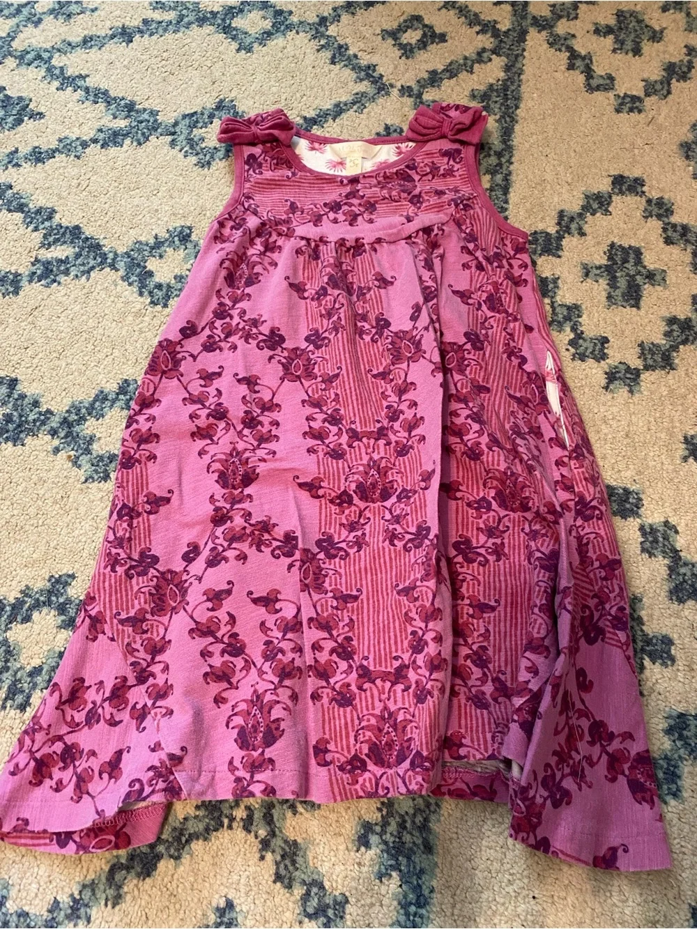 Matilda Jane Peach Polka & Orange Floral Dress with Purple Floral Dress